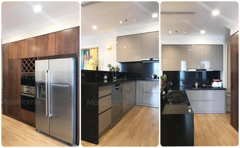 Chúng tôi đã hoàn thiện việc thi công nội thất phòng bếp cho căn hộ chung cư cao cấp tại Vinhomes Gardenia Mỹ Đình Hà Nội.